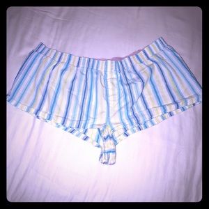 Blue and green pinstriped VS pj shorts sz M